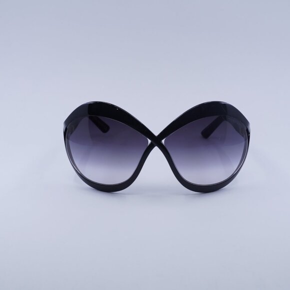 Tom Ford Carine-02 FT0902 01B Sunglasses Black Butterfly Frame, Smoke Lenses main image 8